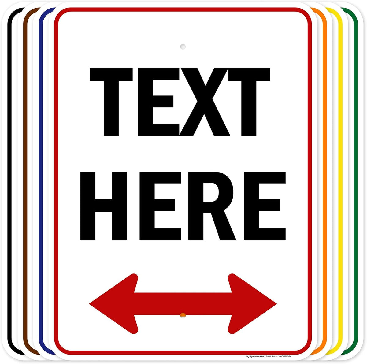 Custom Arrow, Custom Directional Sign, Two Way Arrow, 18x24 Inches, Rust Free