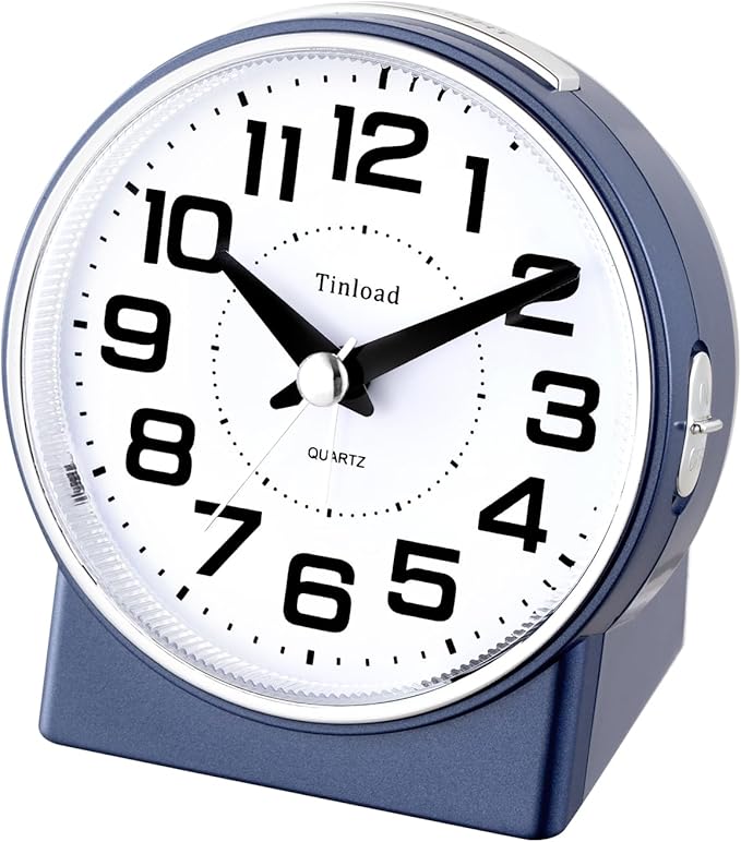Tinload 4.3" No Ticking Analog Alarm Clock, Silent Readable - Image 4