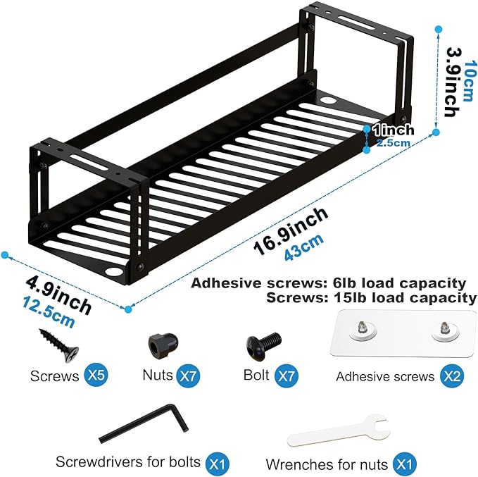 PAVSTINE Under Desk Cable Management Tray, 17 in Metal Cable Tray Basket - Image 4
