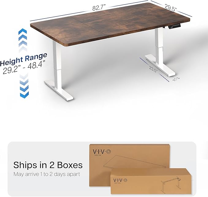 VIVO Large Electric 83 x 30 in Standing Desk, Memory Height Adjustment - Image 3