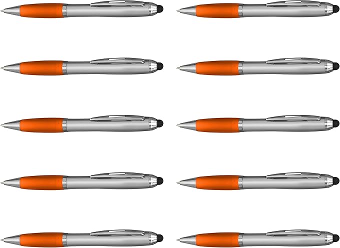 DISCOUNT PROMOS Stylus Ballpoint Pens Set of 10, Bulk Pack by DISCOUNTPROMOS