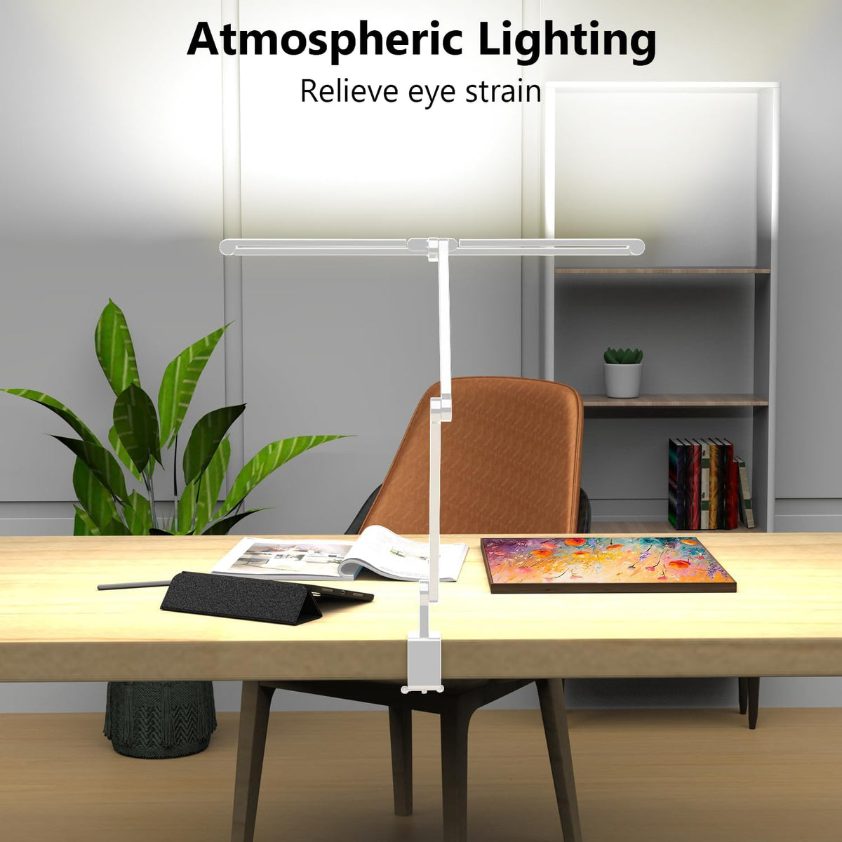 EPABINA 36W Ultra Bright Architect Desk Lamp with Clamp, Tall Overhead Rotata...