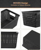 Set of 6 Baskets For Organizing, Plastic Storage Bins and Small Basket for - Image 4