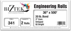 Wide Format Paper Bond Engineering Rolls (2 Rolls, 36 In x 500 Ft)