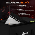 FLASLD Large Fireproof Document Bags, Fireproof Folder Safe Box - Image 4