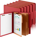 Skyygemm 12 Pcs Classification Folders Letter Size, 3 Divider Pressboard File