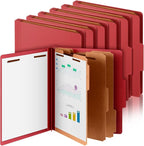 Skyygemm 12 Pcs Classification Folders Letter Size, 3 Divider Pressboard File by Skyygemm