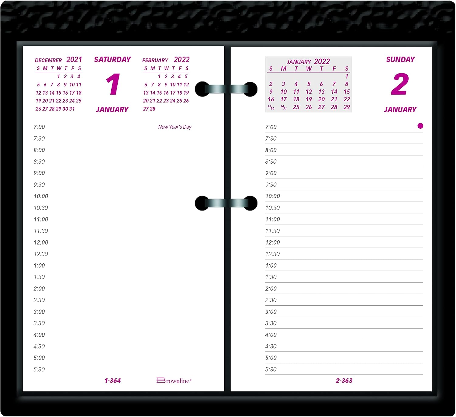 Brownline 2022 Daily Desk Calendar Refill, 12 Months, January to December, 6" x 3.5" (C2R-22)