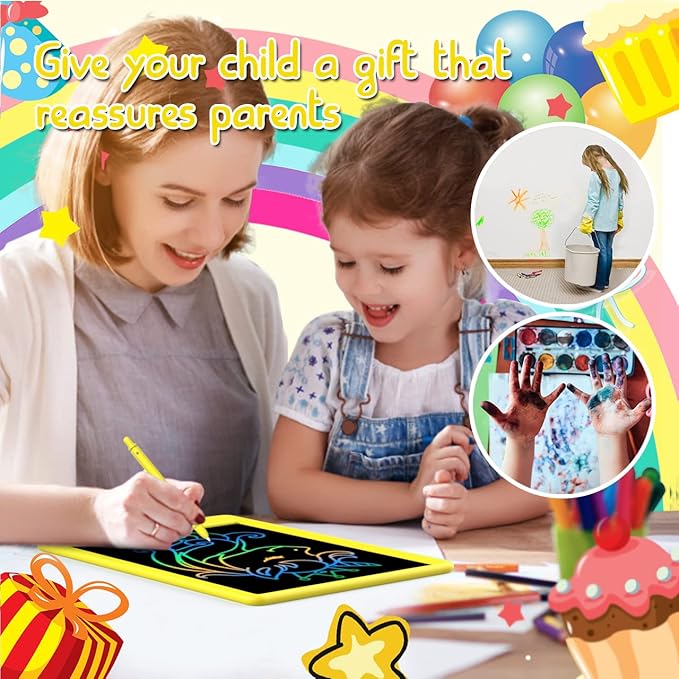 BUKEBU LCD Writing Tablet Doodle Board, 12.5 inch Colorful Drawing Pad - Image 7