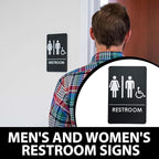 USA Made - Men's and Women's Restroom Signs ADA-Compliant Bathroom Door Signs - Image 2
