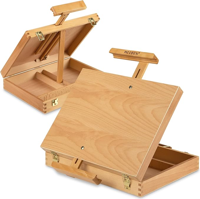 MEEDEN Tabletop Easel for Painting, Art Sketchbox Easel Holds Canvas up to 28'' by MEEDEN