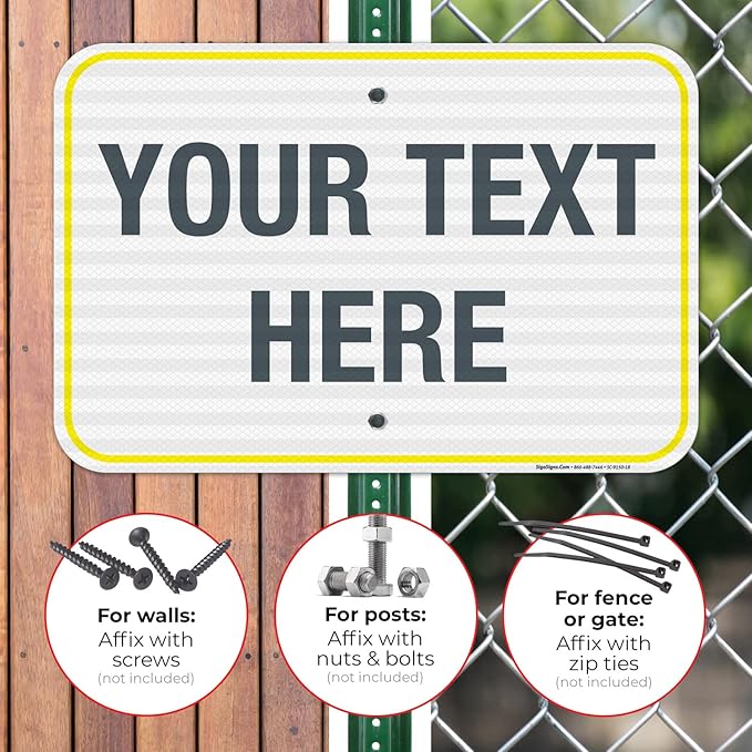 Personalized Custom Customize for Office, Delivery Yellow Sign, 12x18 Inches - Image 4