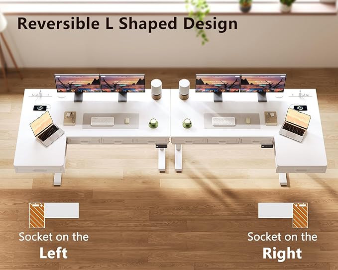 OffiGo L Shaped Electric Standing Desk - Image 6