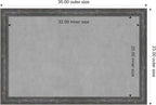 Amanti Art Grey Framed Magnetic Board 23x35 Large Vision Board - Image 4