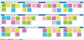 Sky Blue 12 Section Task, Objective and Goals Planning System Horizontal 36" by PlanetSafeCalendars