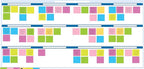 Sky Blue 12 Section Task, Objective and Goals Planning System Horizontal 36" by PlanetSafeCalendars