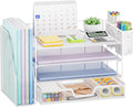 Marbrasse Desk Organizer and Accessories，4-Tier Paper Letter Tray Organizer by Marbrasse