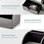 Vlando Office Desk Organizer Leather Desktop Organizer Caddy - Image 3
