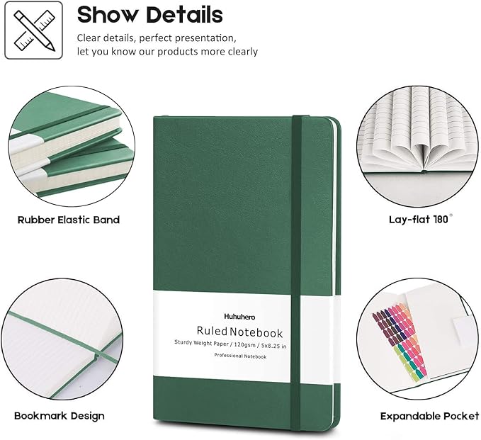Huhuhero Notebooks Journal, Ruled Notebook, Premium Thick Paper Lined Journal - Image 2
