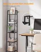 Hzuaneri Ladder Shelf, Bookshelf Bookcase, Freestanding Corner Storage Shelve - Image 8