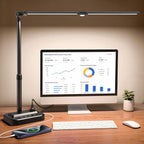 sibrille led desk lamp, ultra wide computer light, main product view
