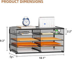 Marbrasse 5 Tier Desktop Literature Organizer, Mesh Paper Organizer Desk - Image 3