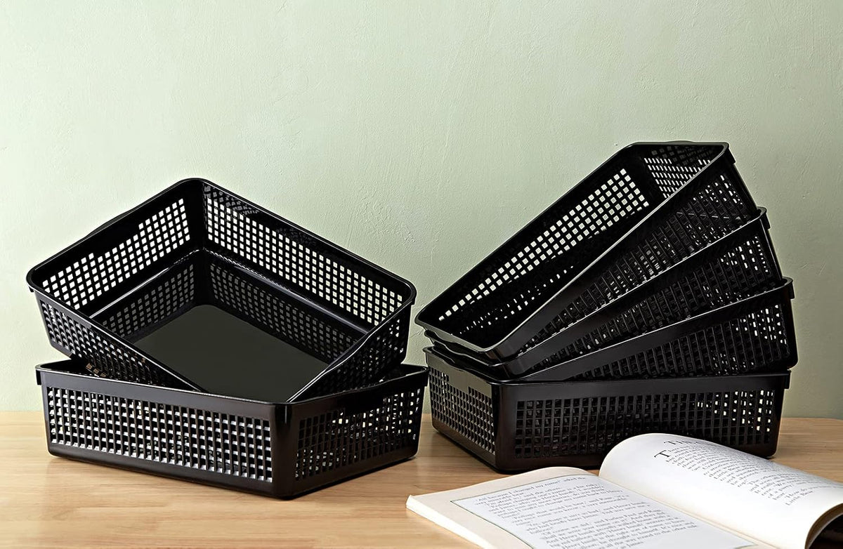Eslite A4 Size Plastic Storage Basket,Desktop File Paper Letter Organizer Tra...