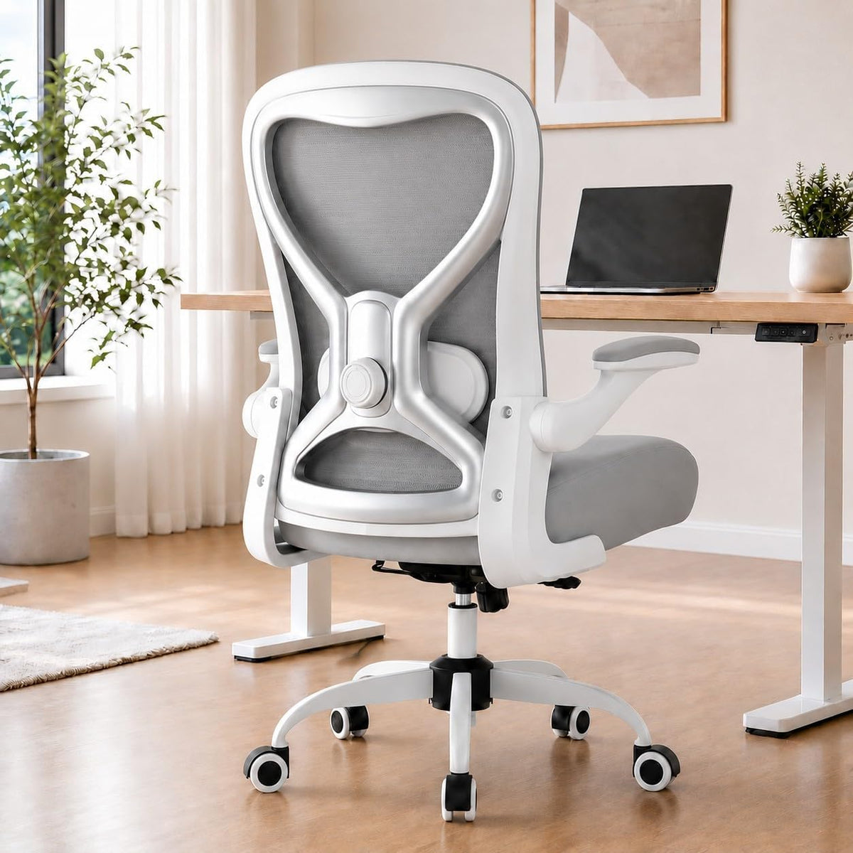 ergonomic home office chair, 4-way lumbar, thick cushion, main product view