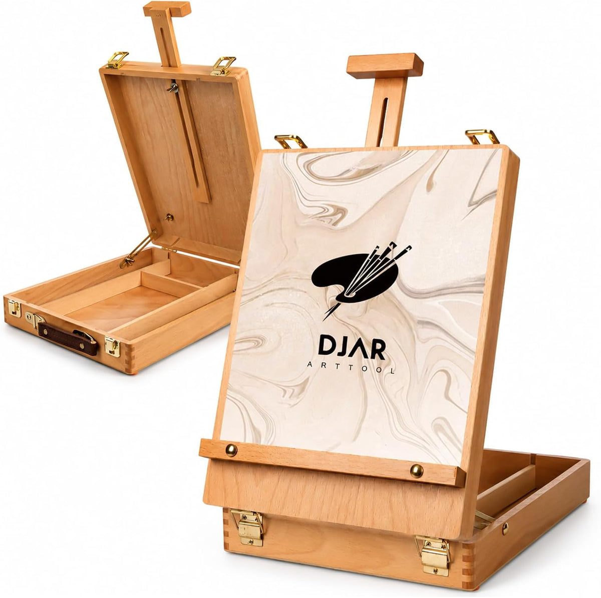 djar tabletop sketchbox art easel for painting, solid, main product view