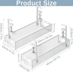 Cable Management, 2 Pack Cable Management Under Desk No Drill, Metal Cord - Image 2