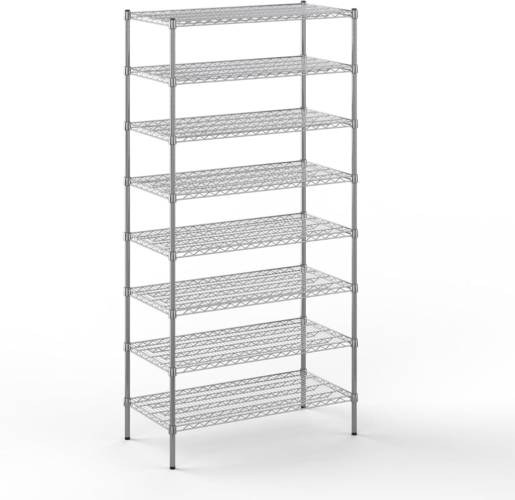 Regal Altair 21" Deep x 42" Wide x 86" Height Wire Shelving Kit | 8-Tier | NSF