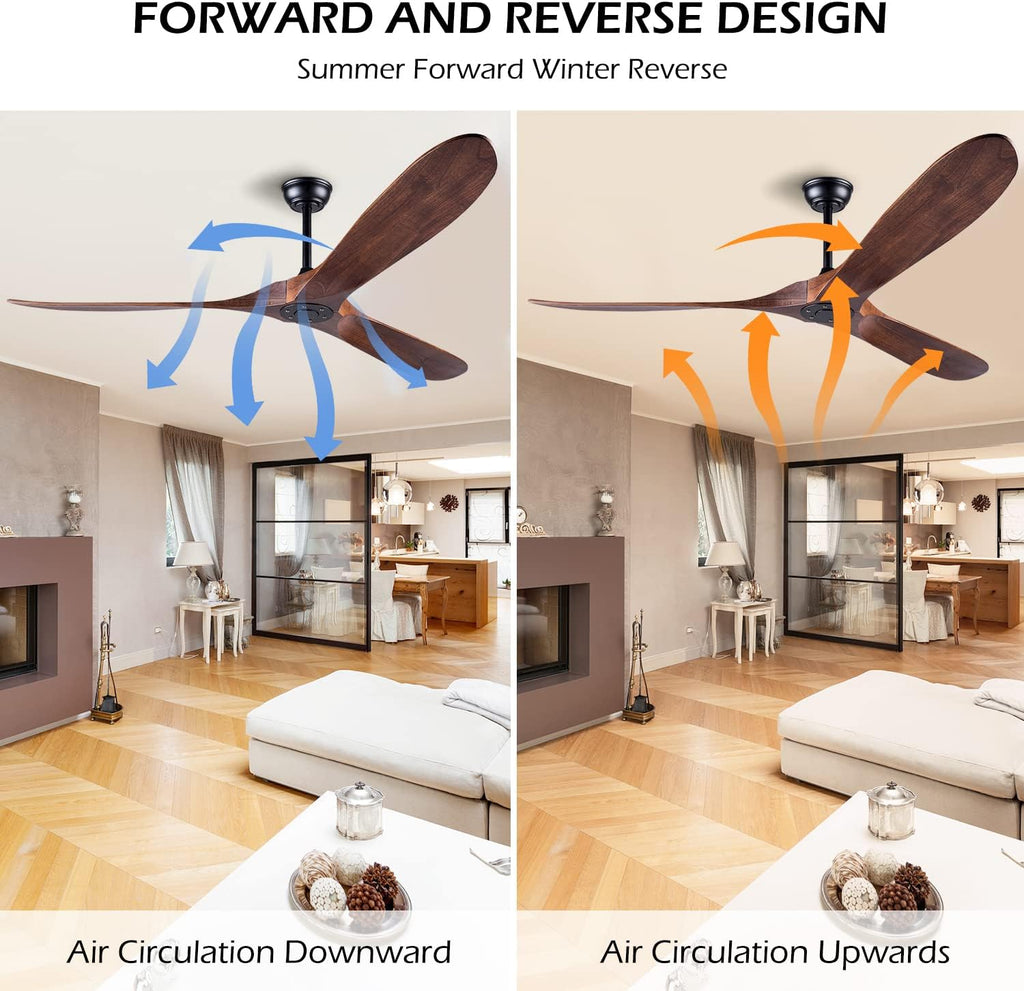 60 inch ceiling fan without light ，wood indoor, package contents