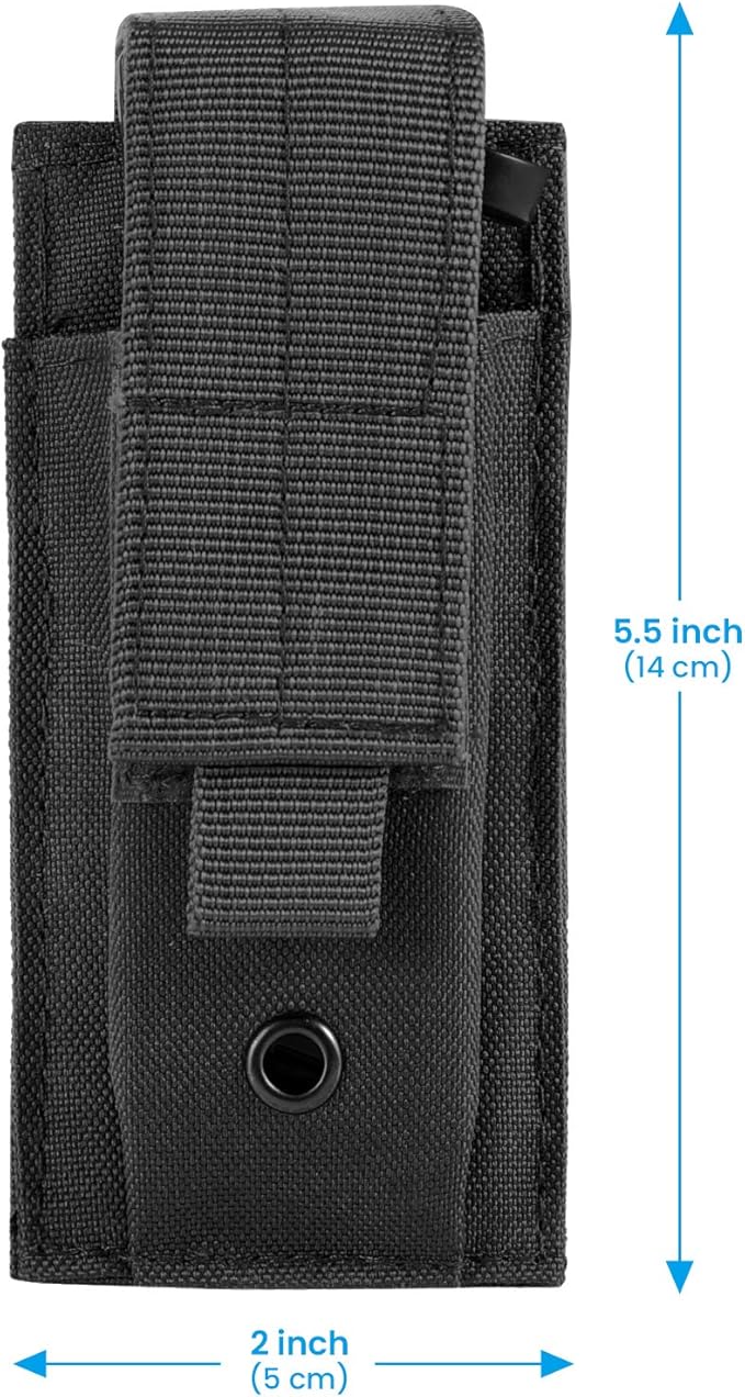 Tactical Single/Double Pistol Mag Pouch Outdoor Molle Open-Top Magazine Pouch - Image 2