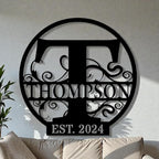 Custom Metal Signs | Personalized Monogram Name Sign | Outdoor Wall Art - Image 4