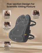 ProtoArc Lumbar Support Pillow for Office Chair, Memory Foam Back Support - Image 4
