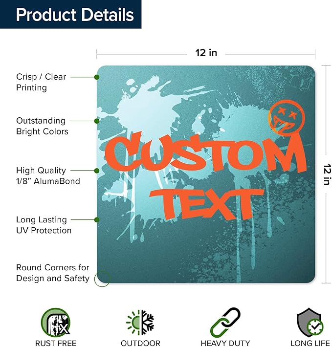Custom Sign, Custom Street Sign, 11 Font Colors, 13 Font Styles, 4 Hole Options - Image 6
