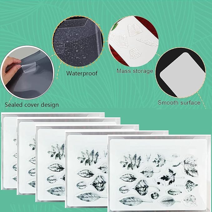 BROTOSPAC 24 PCS Clear Stamps Storage Panels, Resealable Die Cut Storage Bag - Image 4