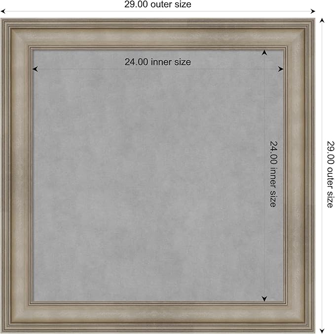 Amanti Art Silver Framed Magnetic Board 29x29 Medium Vision Board - Image 4