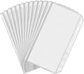Antner 12pcs A6 Size Binder Pockets 6 Holes Budget Cash Envelopes for Budgeting, Clear Zipper Folders Loose Leaf Bags for A6 6-Ring Budget Binder, Waterproof PVC Document Pouch Filing Bags