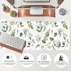 Green Mouse Pad Boho Desk Mat, Speckled Textured Greens Cool Aesthetical Mouse - Image 5