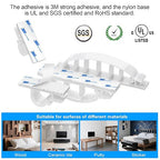 XHF 30pcs Adhesive Cable Wire Clips Kit White, Outdoor Cable Management Wire - Image 3