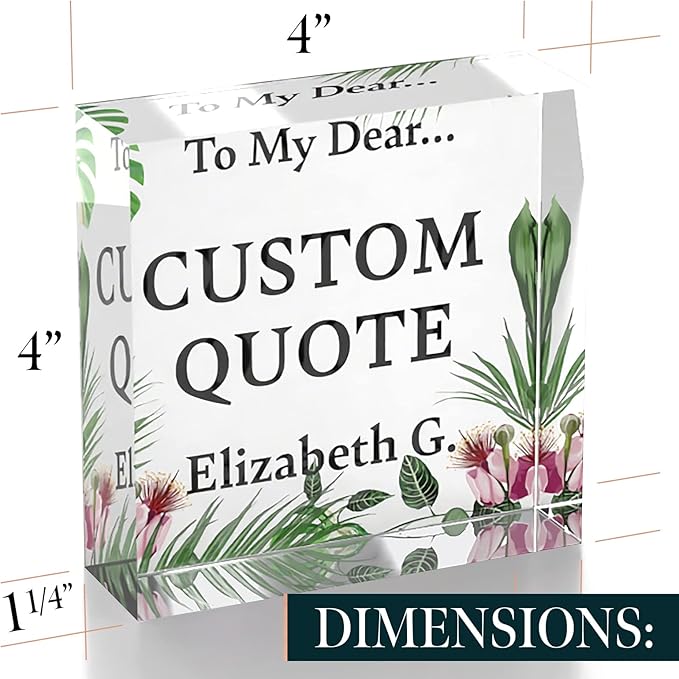 Personalized Gifts, Custom Quote Block Letter Board, Crystal-Clear Acrylic - Image 8