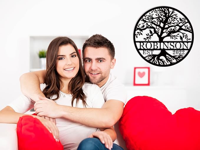 Wedding Gifts for Couples 2025 Last Name Signs for Home Personalized - Image 6