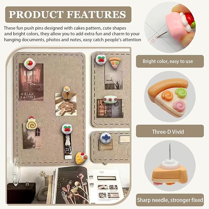WINFA Push Pins Thumb Tacks for Bulletin Boards Decorative Pushpin for - Image 7