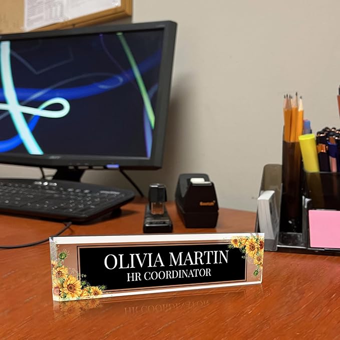 Signs ByLITA Floral Pattern Customized Nameplate | Harvest Sun Personalized - Image 5