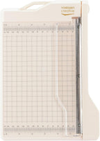 Vaessen Creative Trim Easy Guillotine Cutter, 6 x 8.5 inches, Trimmer for Cutting Paper, Cardstock, Foam, Felt, Cork Sheets and Other Craft Materials, White/Pink