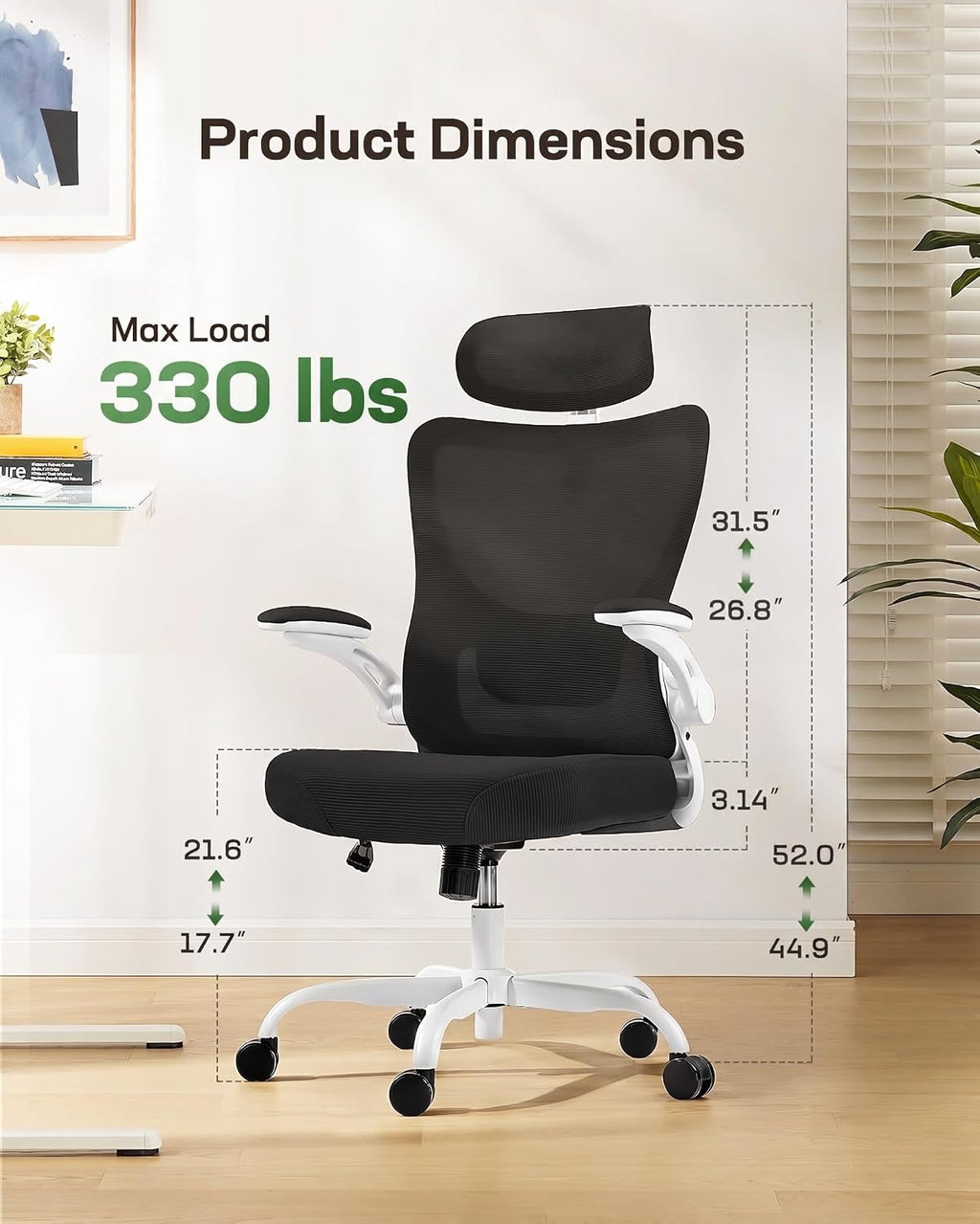 marsail ergonomic office chair: office desk chair with shown in use