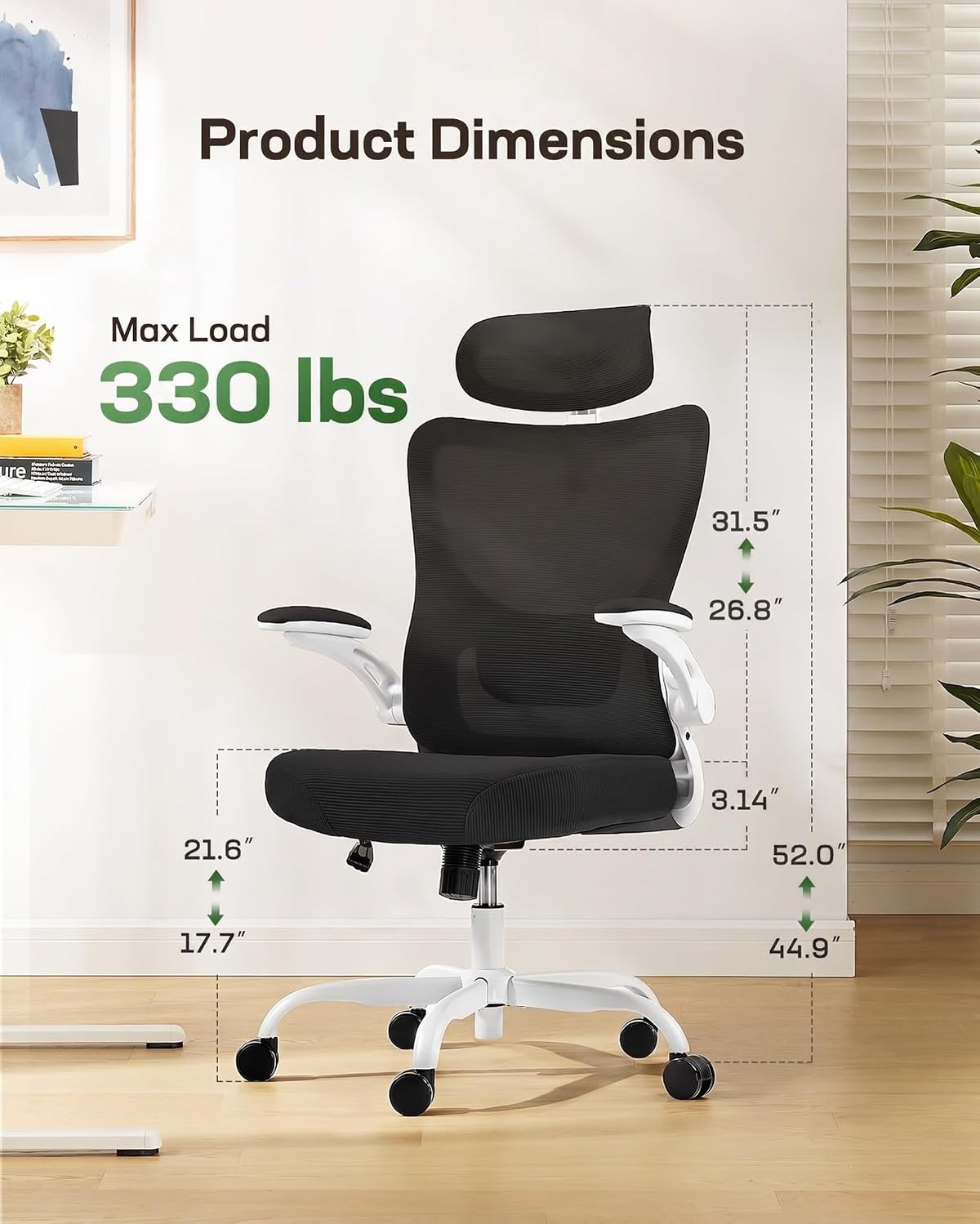 marsail ergonomic office chair: office desk chair with shown in use