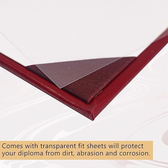 GraduationMall 11"x14" Imprinted Padded Diploma Cover Certificate Holder Maroon - Image 5