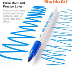 Shuttle Art Blue Dry Erase Markers, 60 Pack Magnetic Whiteboard Markers - Image 2